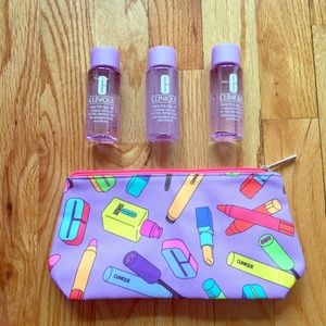 3 Clinique Take the Day Off + cosmetic bag NWOT